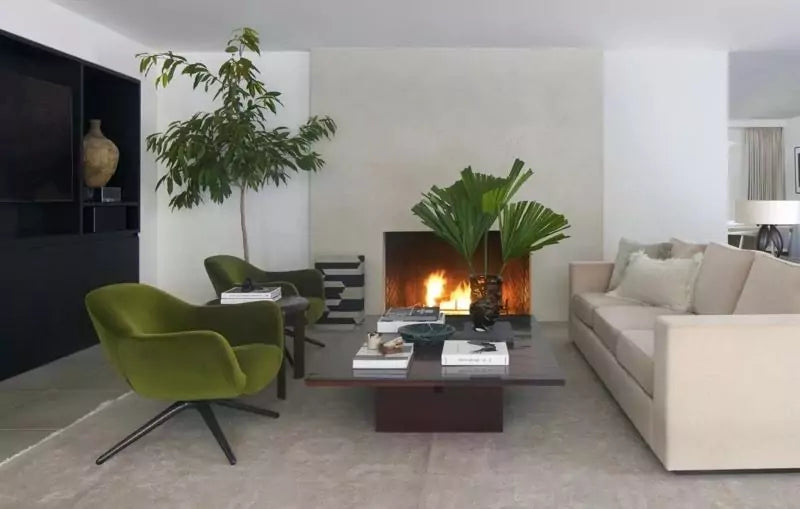 Plastered Fireplace MidCentury Modern Meoded