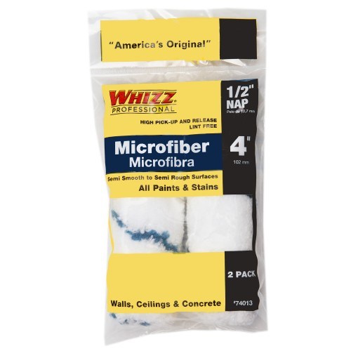 WHIZZ Series 74013 4" Xtrasorb Microfiber Blue Stripe 1/2" Nap Mini Roller 2Pk